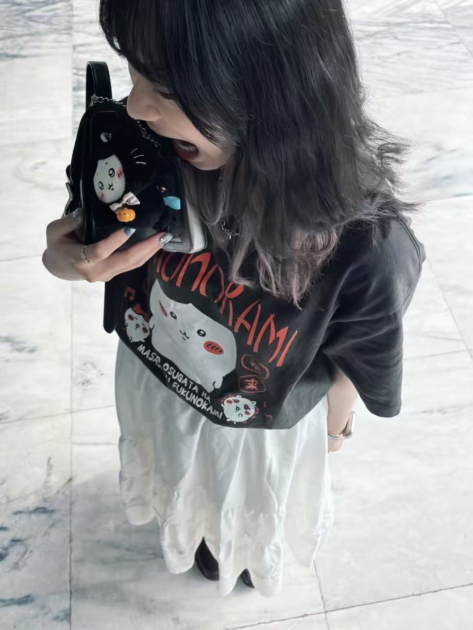 100% cotton kurimanju gray t-shirt unisex