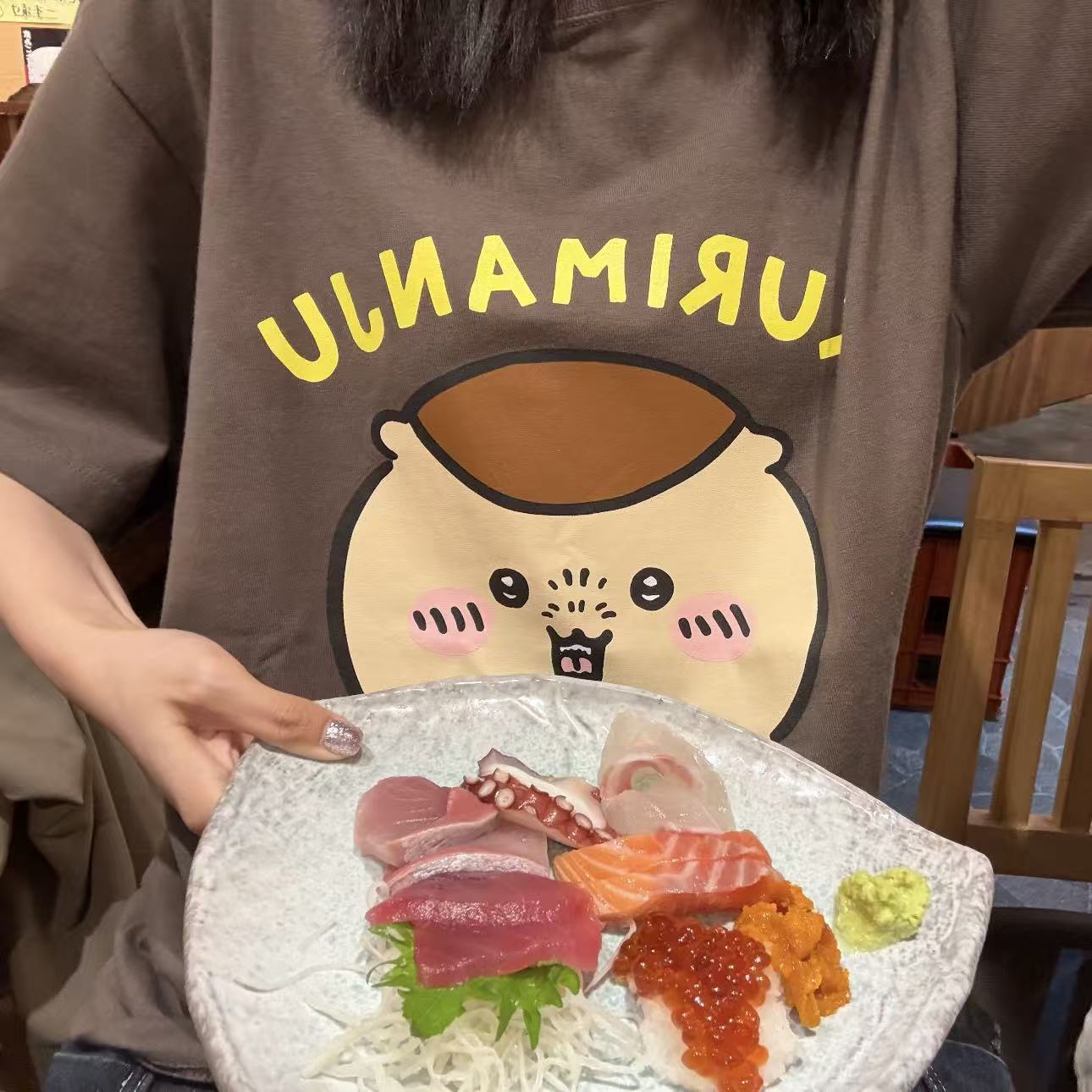 100% cotton kurimanju ' Ha~' t-shirt unisex