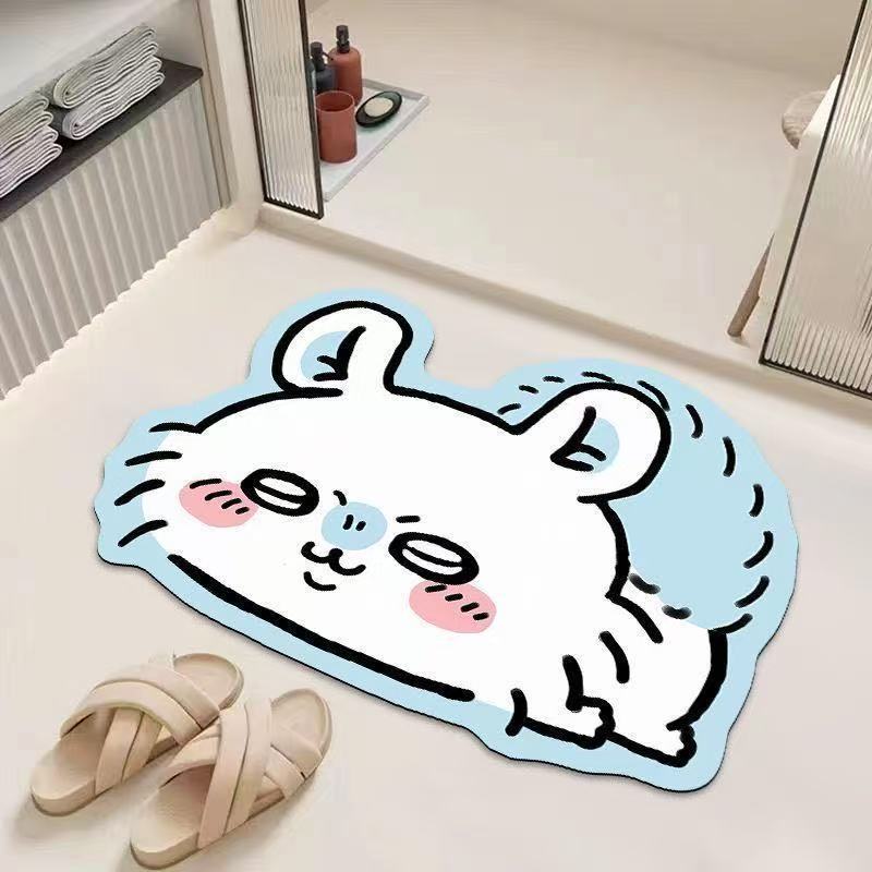 Chiikawa Diatomite Water-Absorbent Non-Slip Bath Mat for Bathroom, Toilet, and Sink