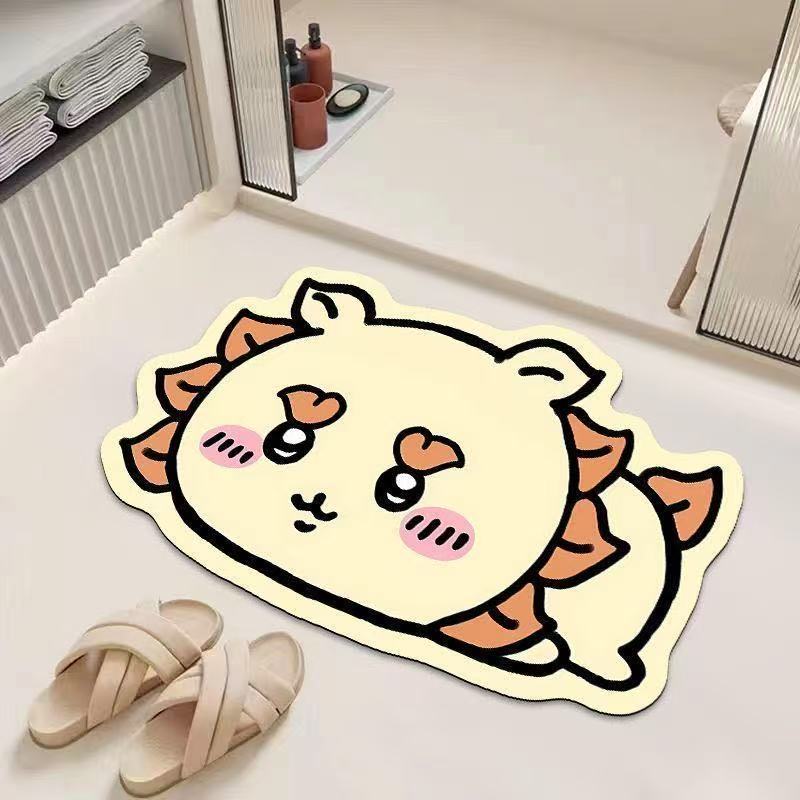 Chiikawa Diatomite Water-Absorbent Non-Slip Bath Mat for Bathroom, Toilet, and Sink