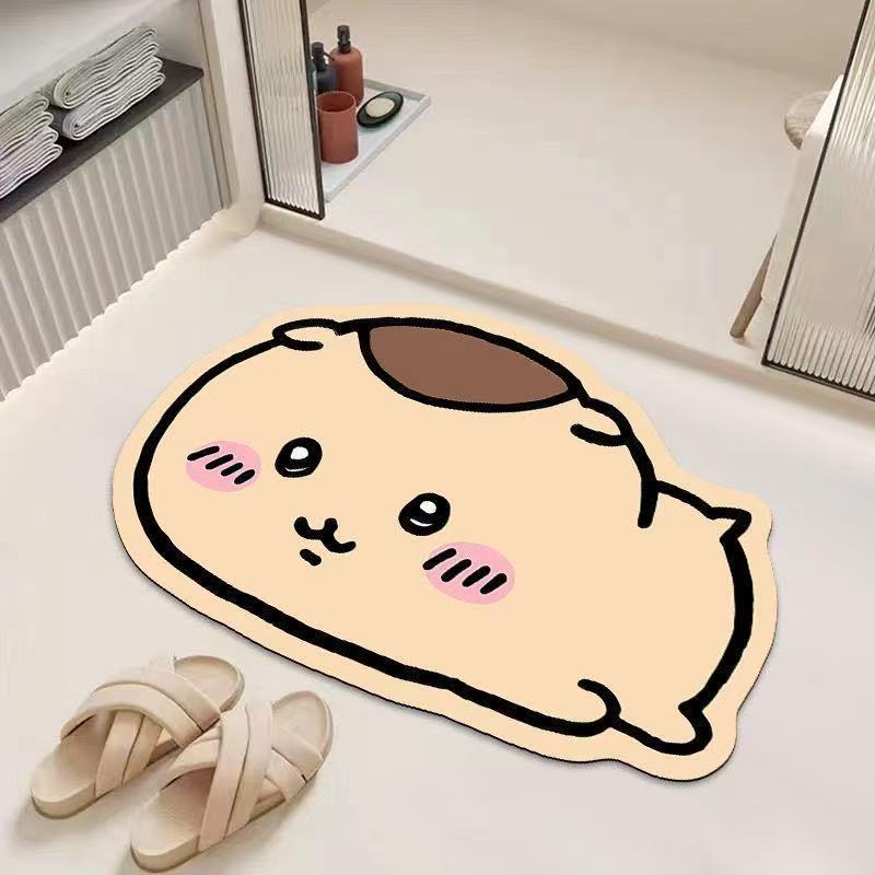 Chiikawa Diatomite Water-Absorbent Non-Slip Bath Mat for Bathroom, Toilet, and Sink