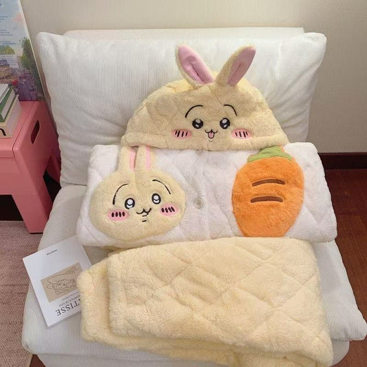 Chiikawa/ Hachiware/Usagi Super Warm 3-Layer Quilted Winter Pajama Set - Couple's Homewear