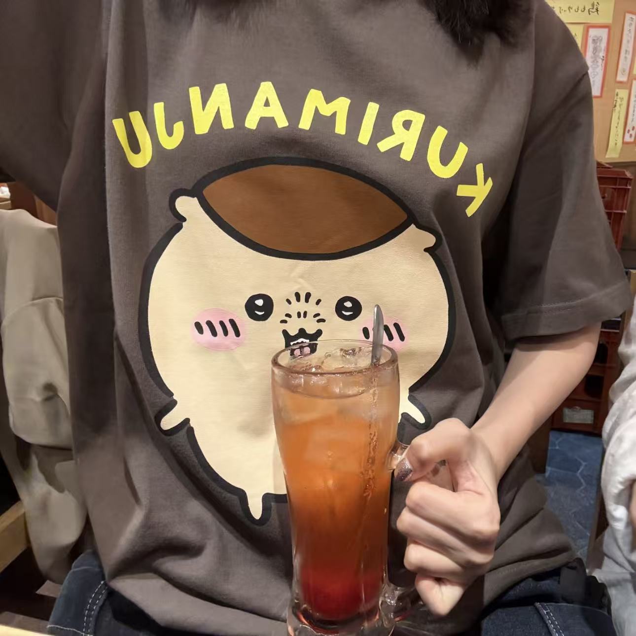 100% cotton kurimanju ' Ha~' t-shirt unisex